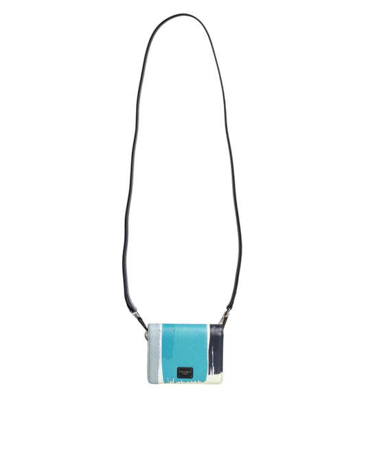 Dolce & Gabbana flerfarget skinnlommebok med DG-logo og kortholder