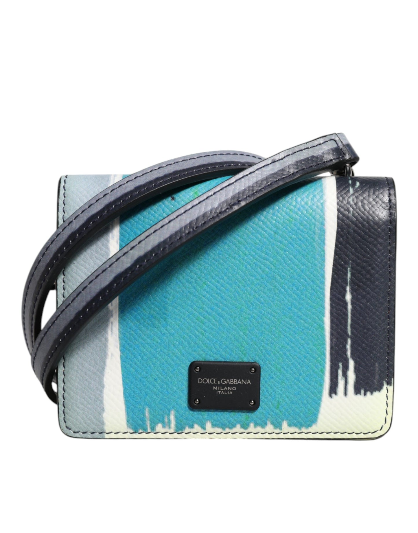 Dolce & Gabbana flerfarget skinnlommebok med DG-logo og kortholder