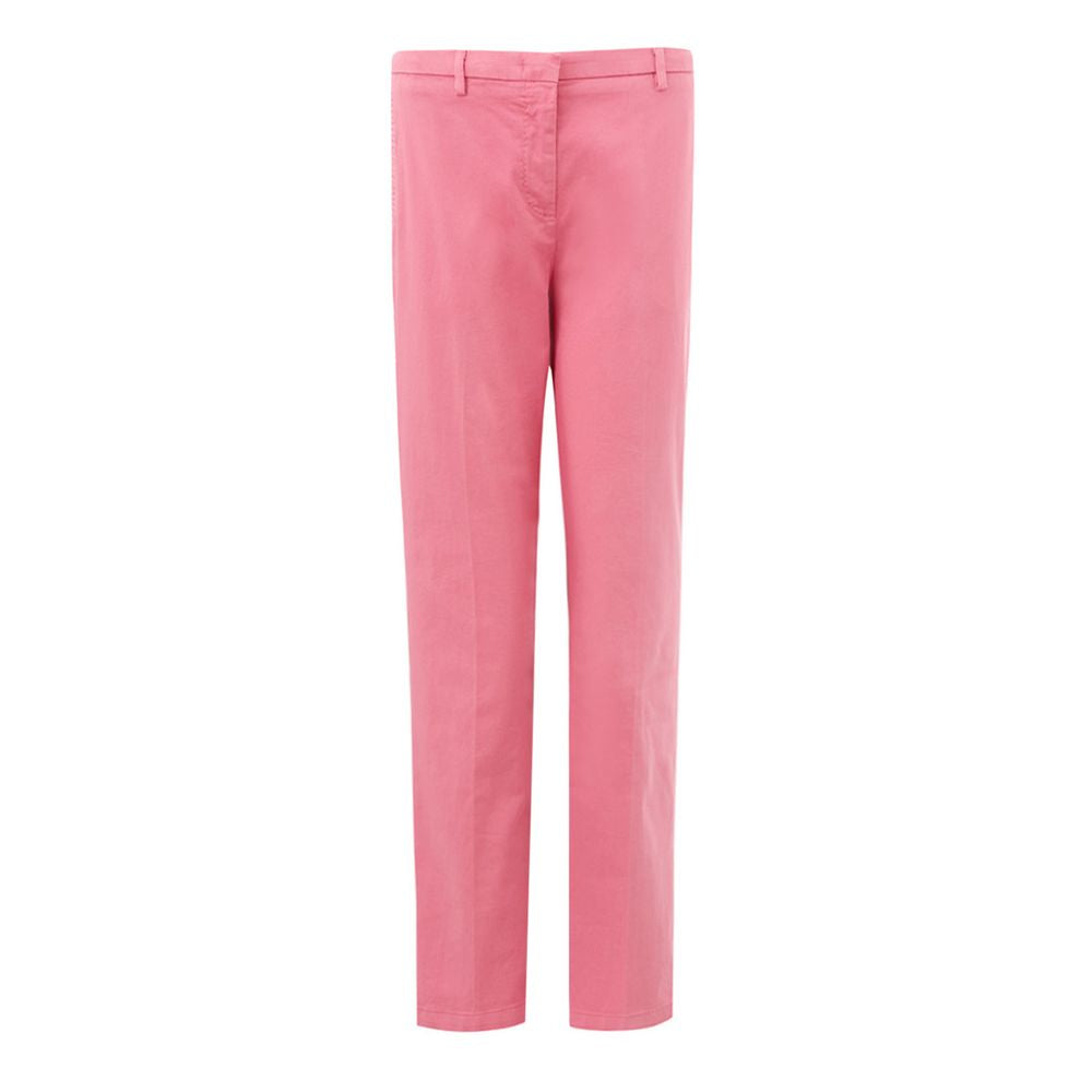 Eleganta rosa bomullsbyxor för sofistikerad stil