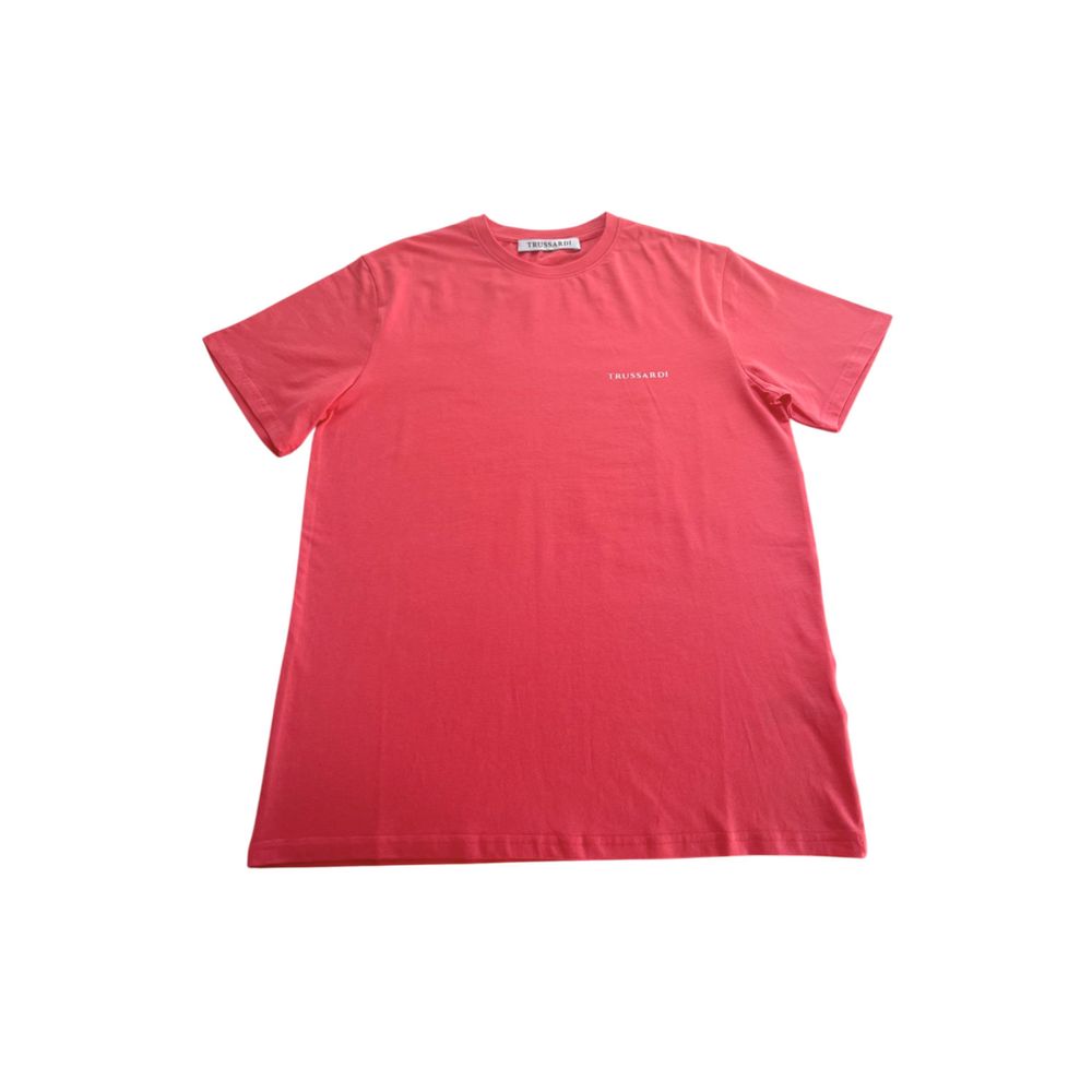 Trussardi Beachwear rød bomulls-T-skjorte for menn
