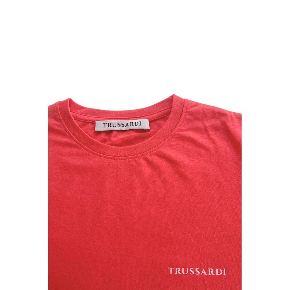 Trussardi Beachwear rød bomulls-T-skjorte for menn