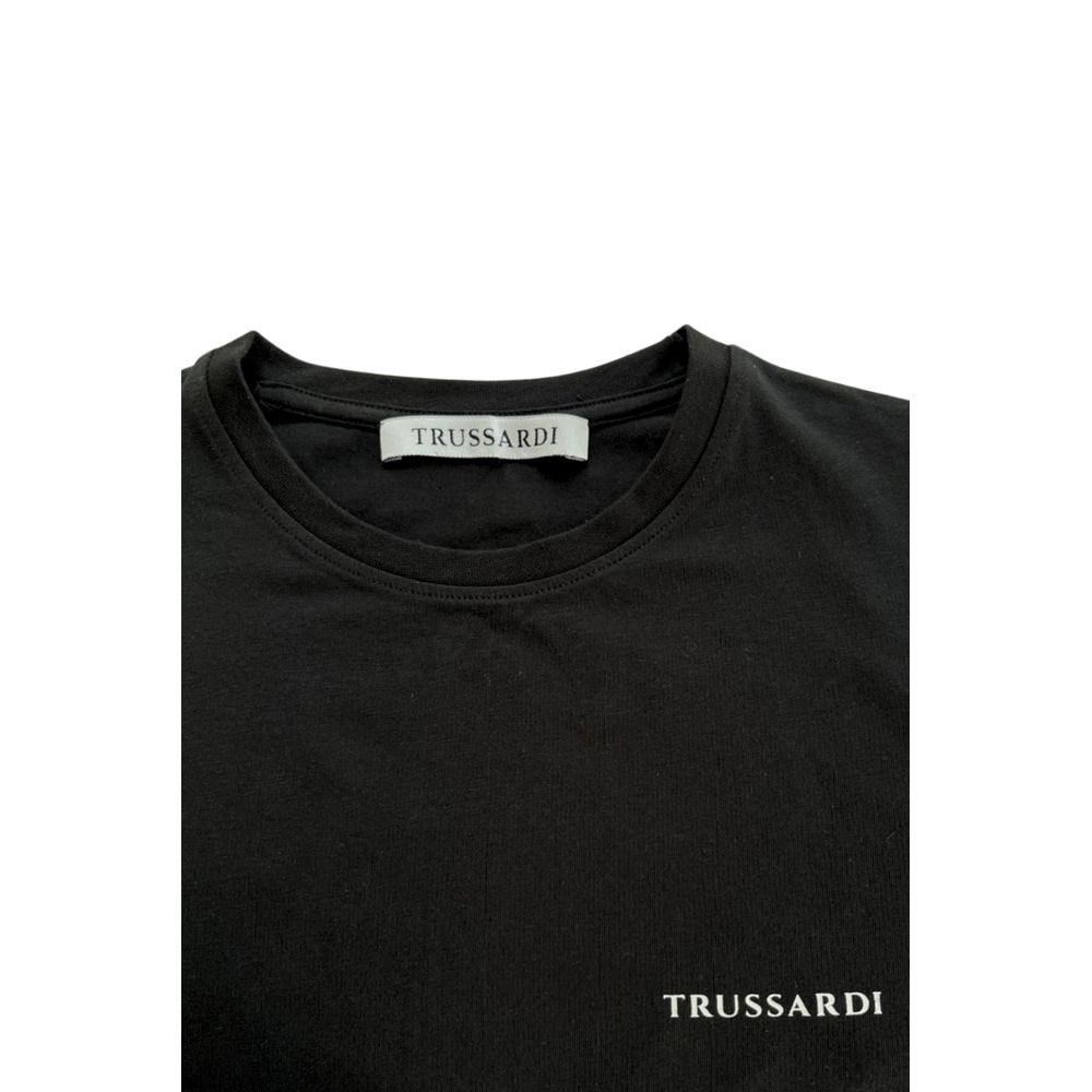 Trussardi Beachwear svart bomulls-T-skjorte for menn