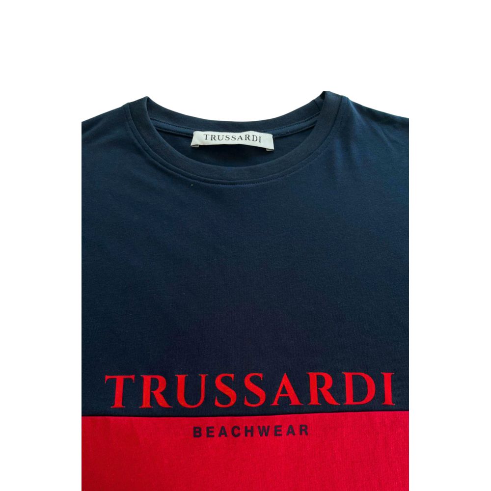 Trussardi Beachwear rød bomulls-T-skjorte for menn