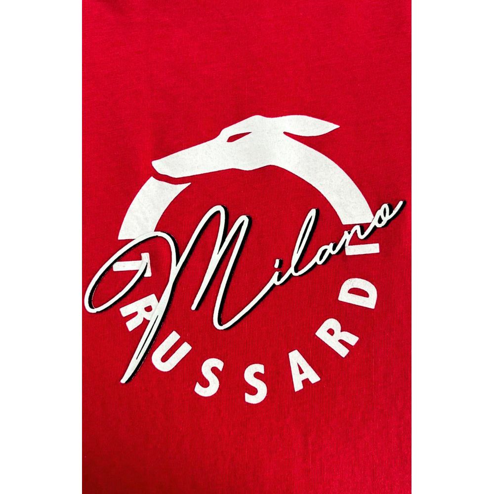 Trussardi Beachwear "Rød bomulls-T-skjorte for menn"