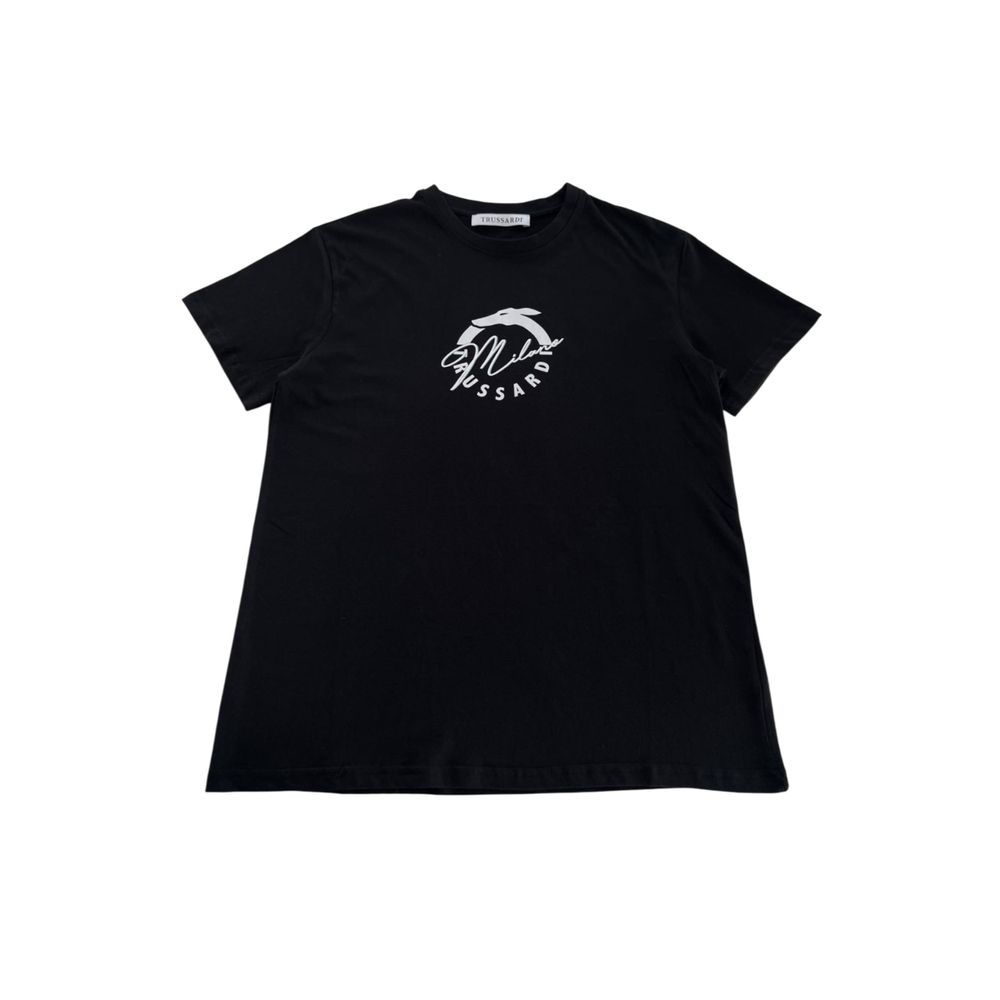 Trussardi Beachwear svart bomulls-T-skjorte for menn
