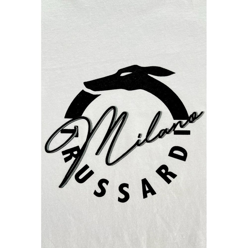 Trussardi Beachwear hvit bomulls-T-skjorte for menn
