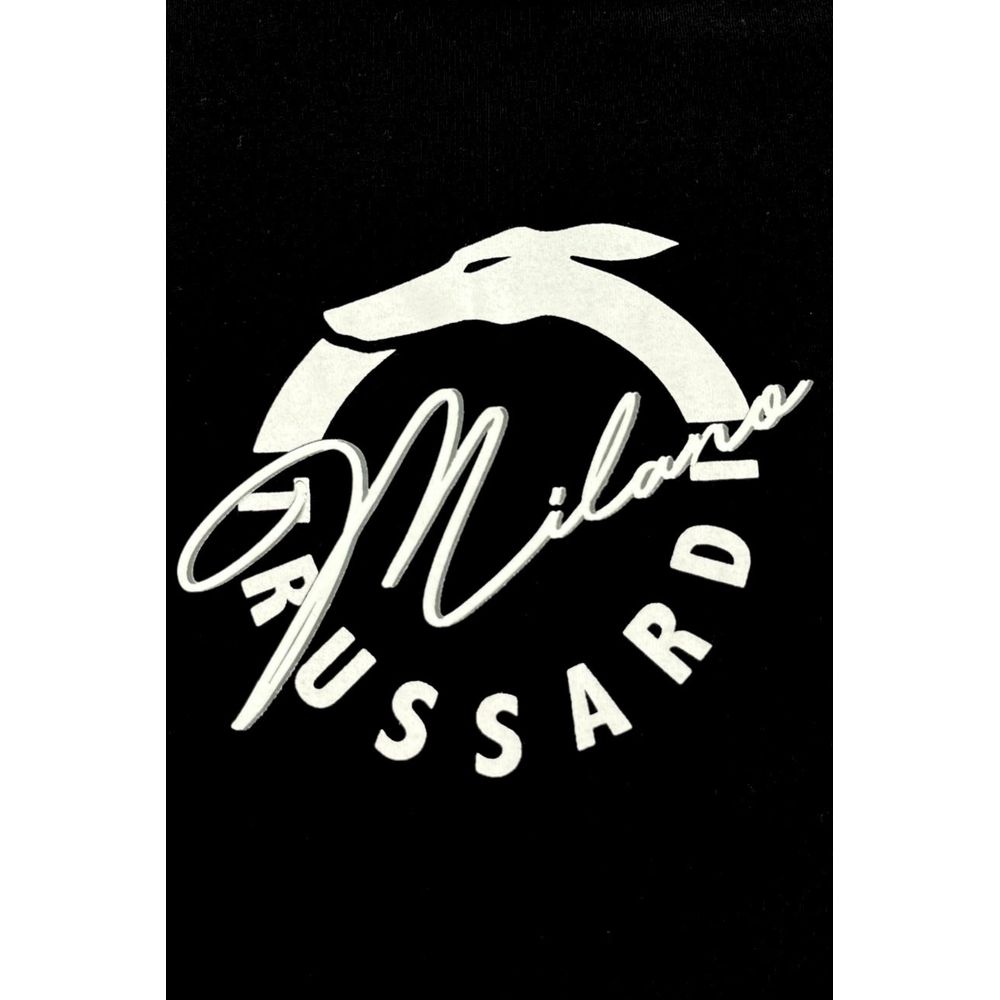 Trussardi Beachwear svart bomulls-T-skjorte for menn