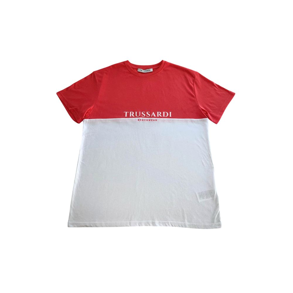Trussardi Beachwear hvit bomulls-T-skjorte for menn