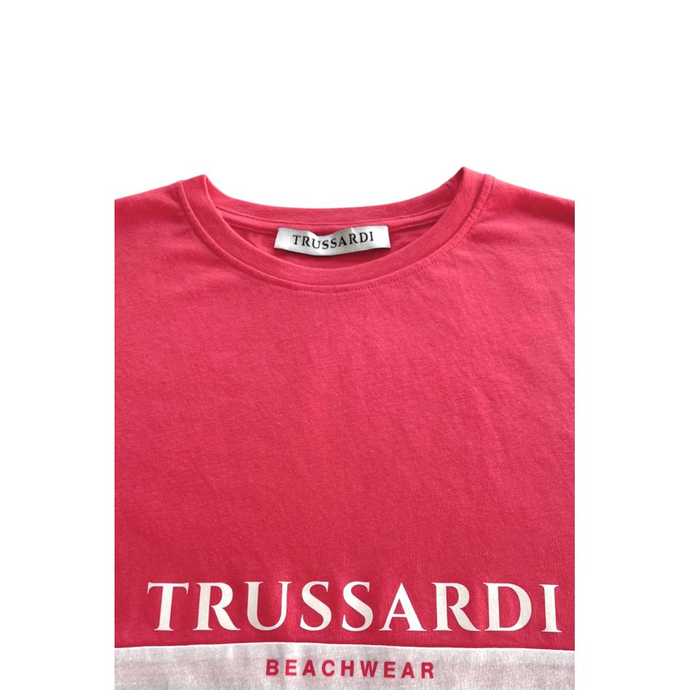 Trussardi Beachwear hvit bomulls-T-skjorte for menn