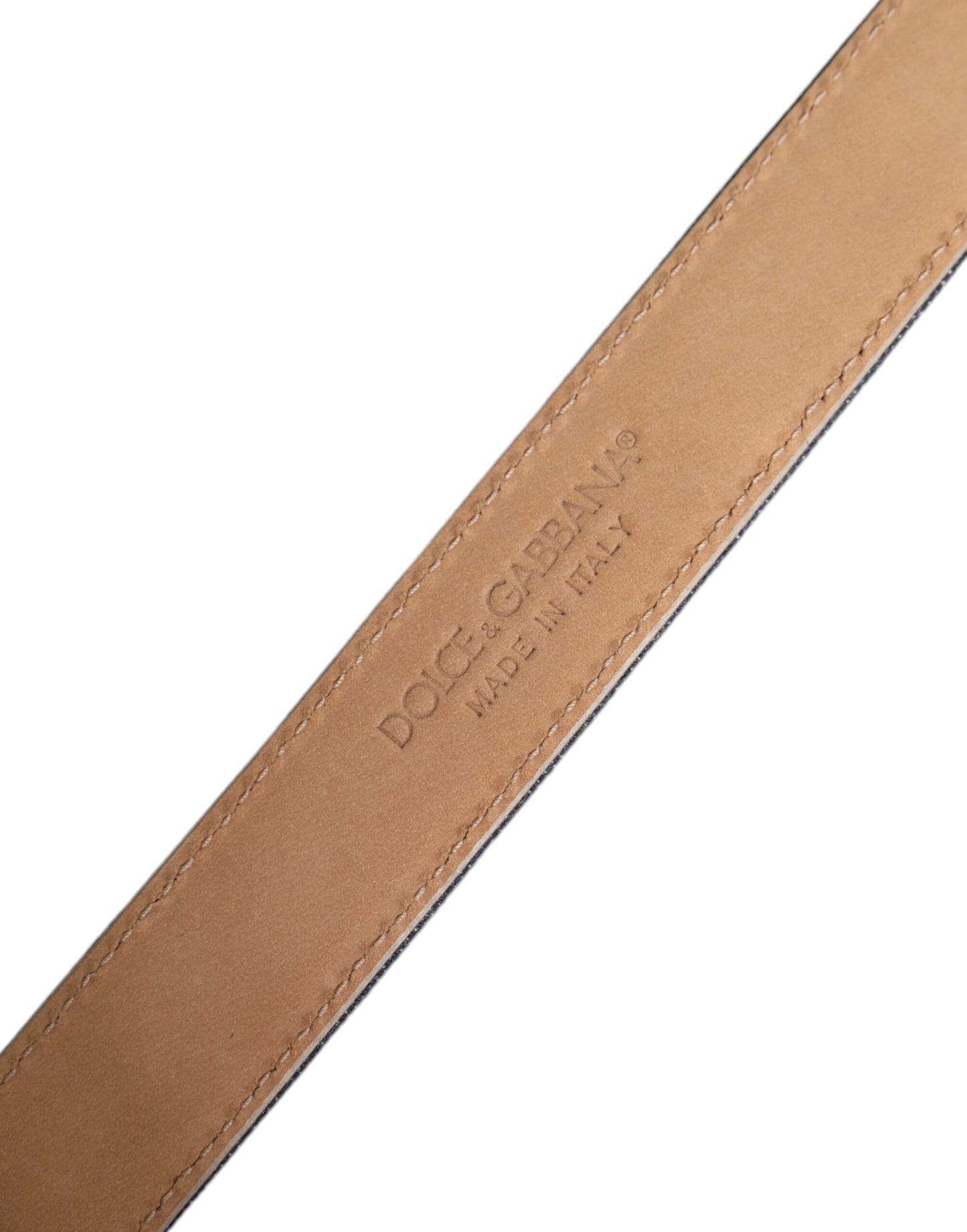 Dolce & Gabbana Blue Denim Silver Logo Metal Waist Buckle Belt