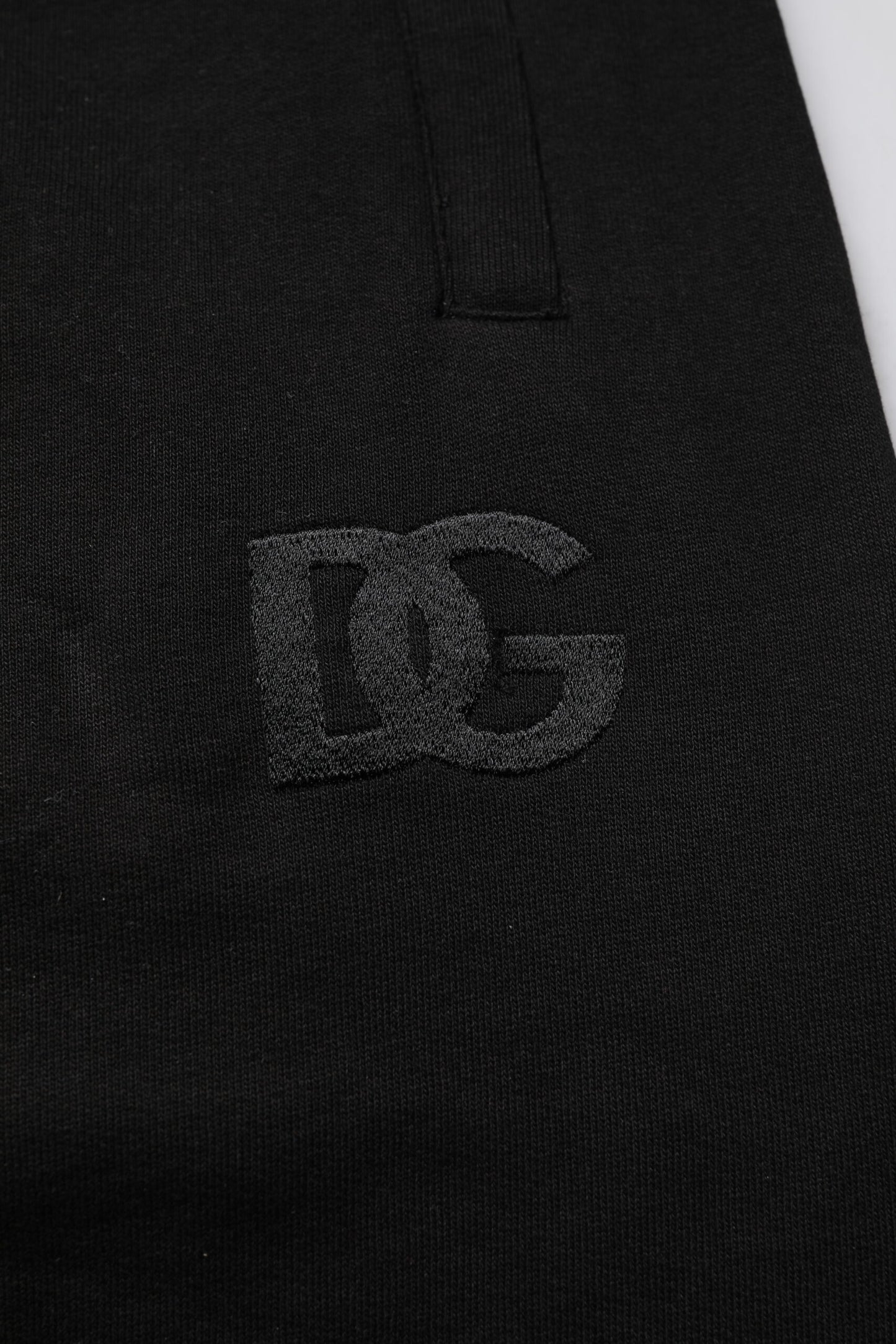 Dolce & Gabbana Svarte Bomulls Joggebukser med Høy Livslengde