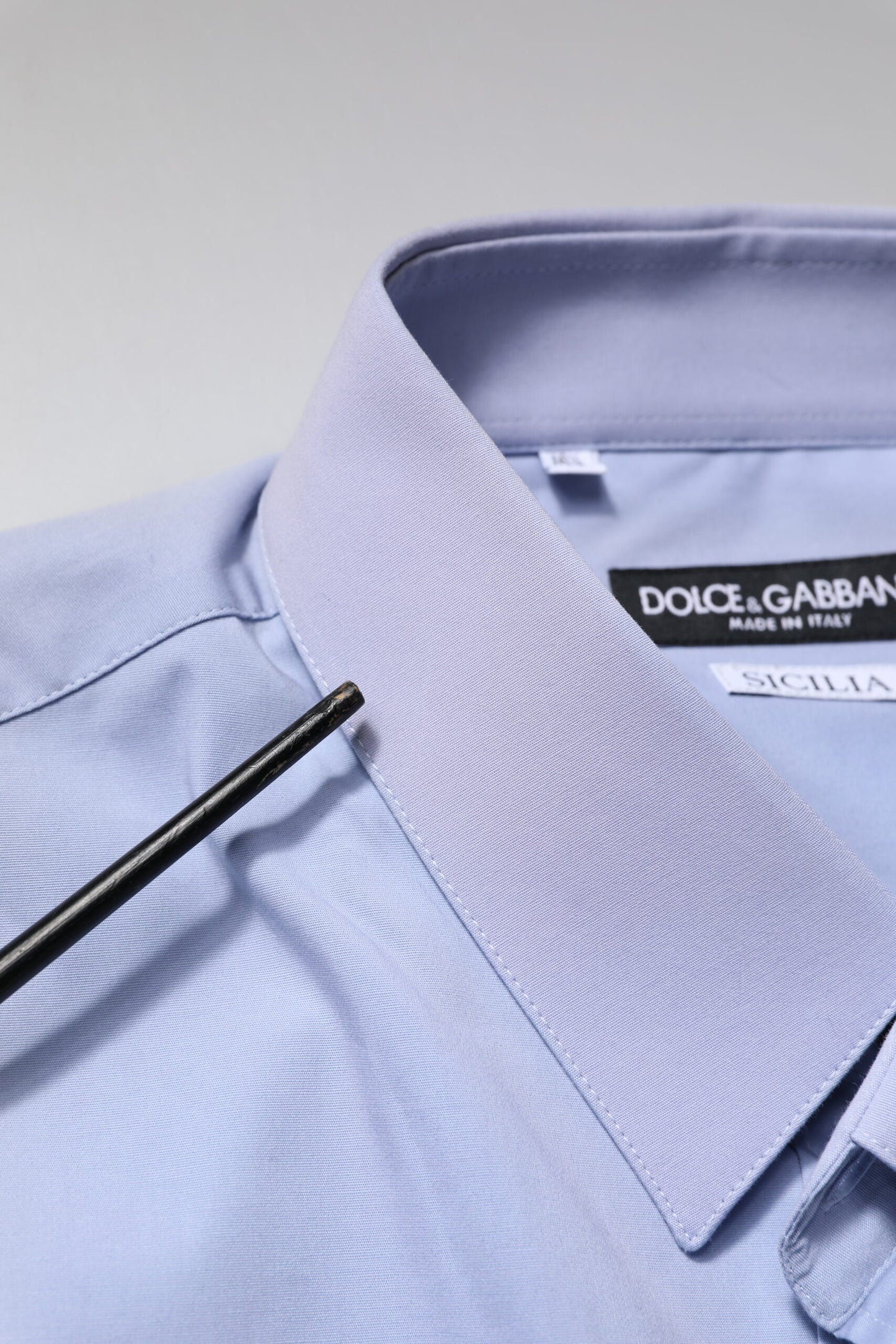 Dolce & Gabbana Ljusblå bomullsskjorta i sicilien
