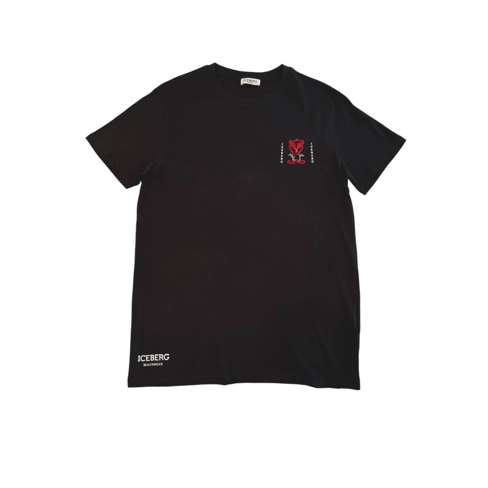 Isberg Svart Bomull Herr T-shirt