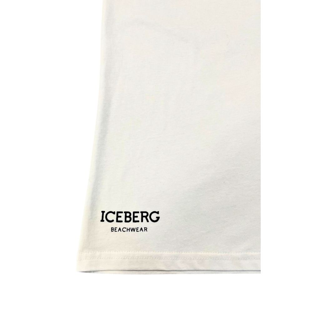 Isberg hvit bomulls-T-skjorte for menn