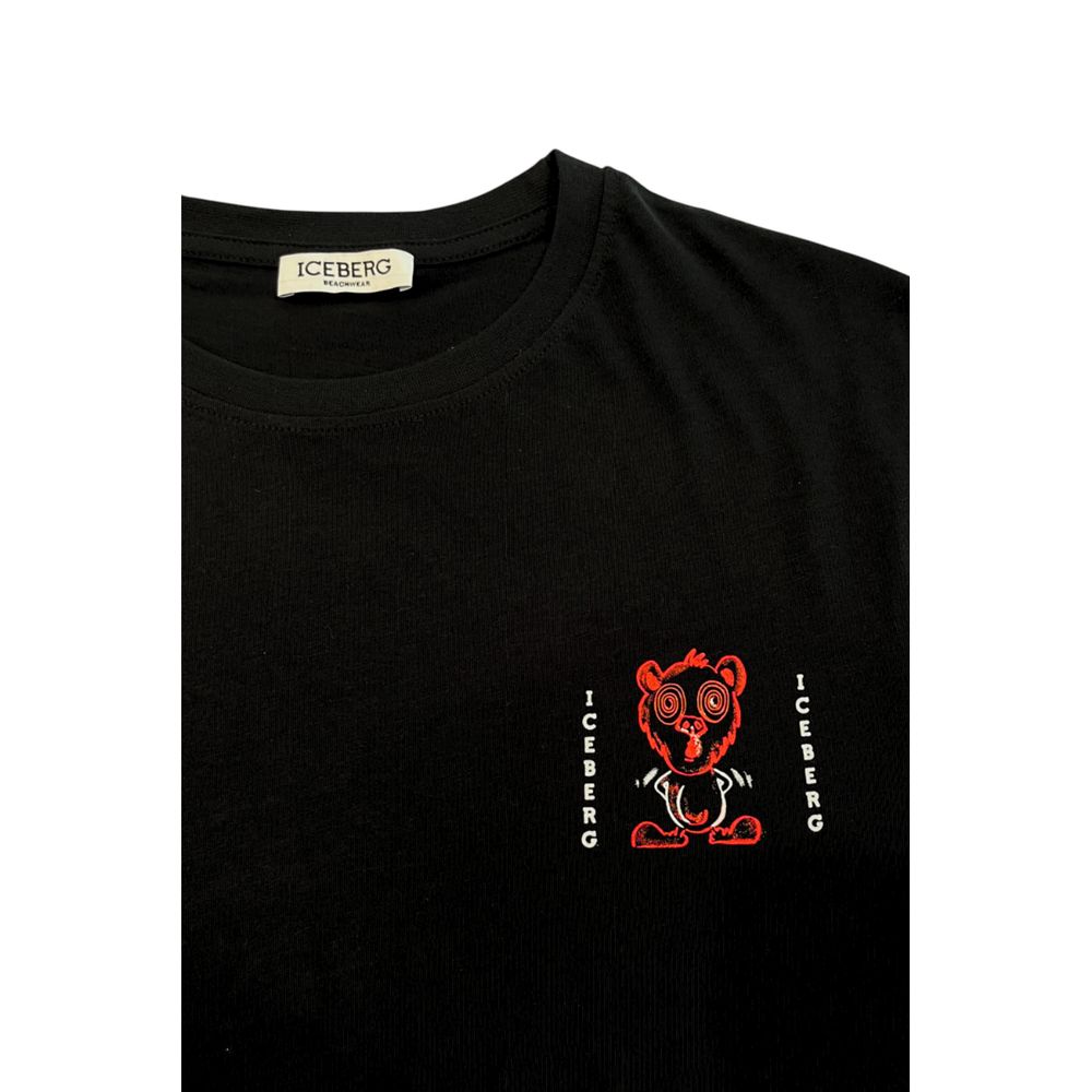 Isberg Svart Bomull Herr T-shirt