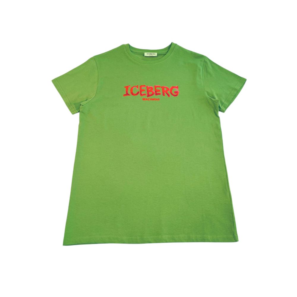 Isbergsgrön bomulls-T-shirt för män