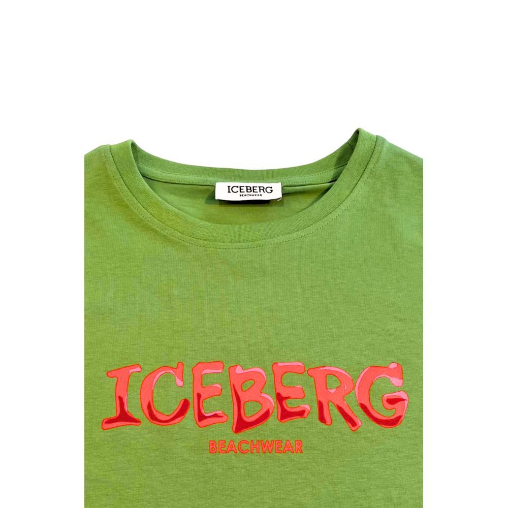 Isbergsgrön bomulls-T-shirt för män