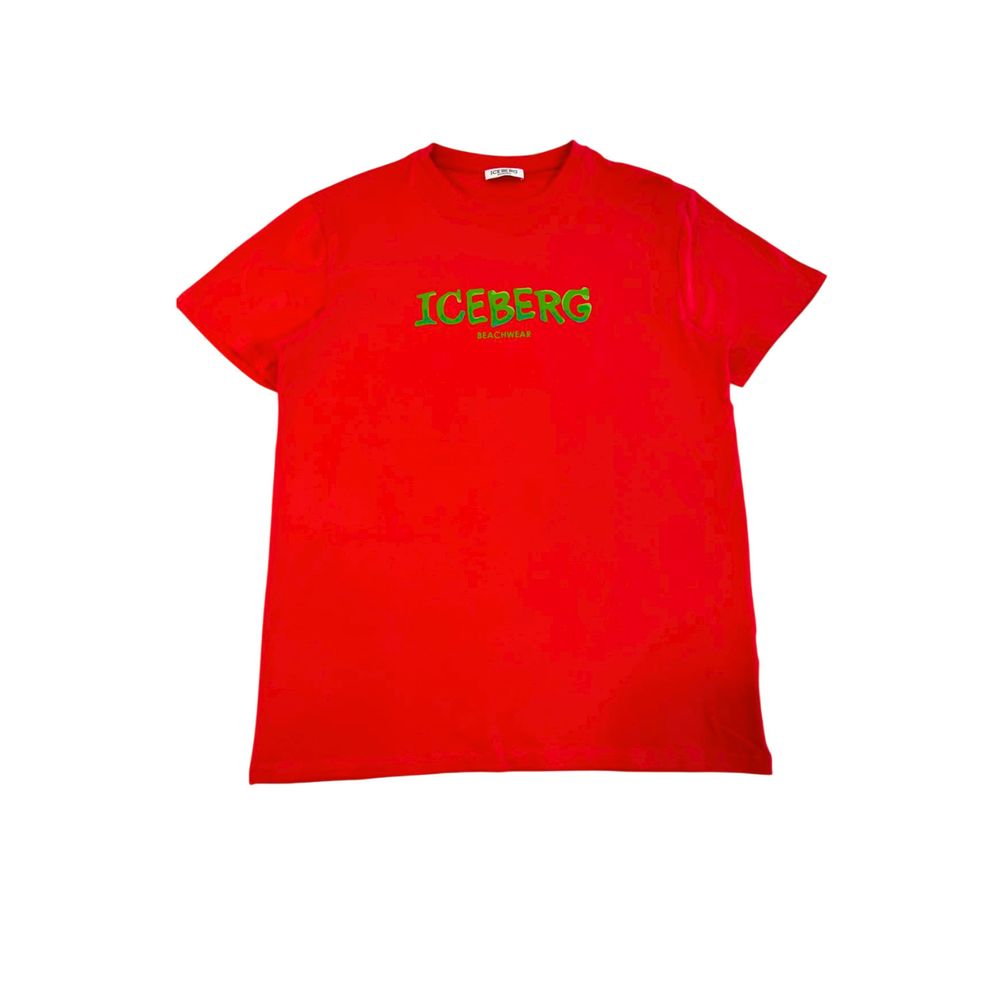 Isbergsröd bomulls-t-shirt för män