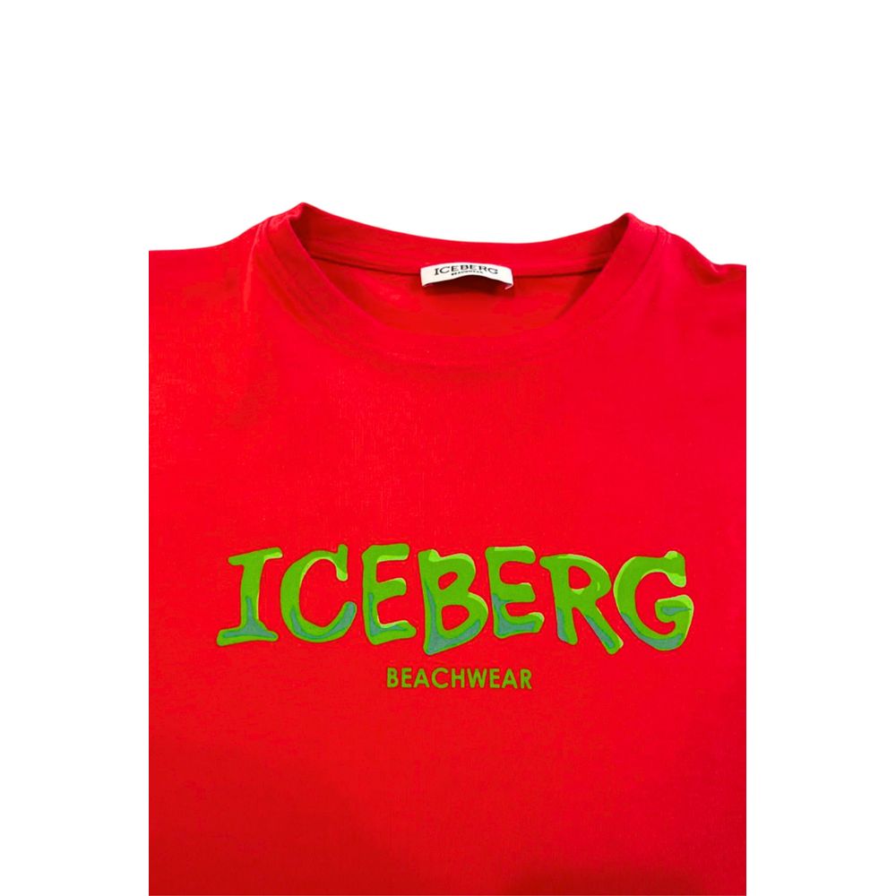 Isbergsröd bomulls-t-shirt för män