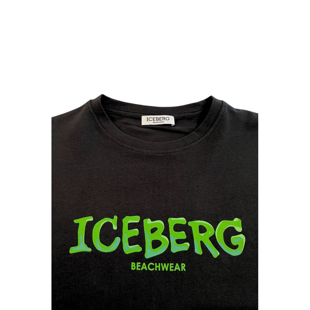 Isberg Svart Bomull Herr T-shirt