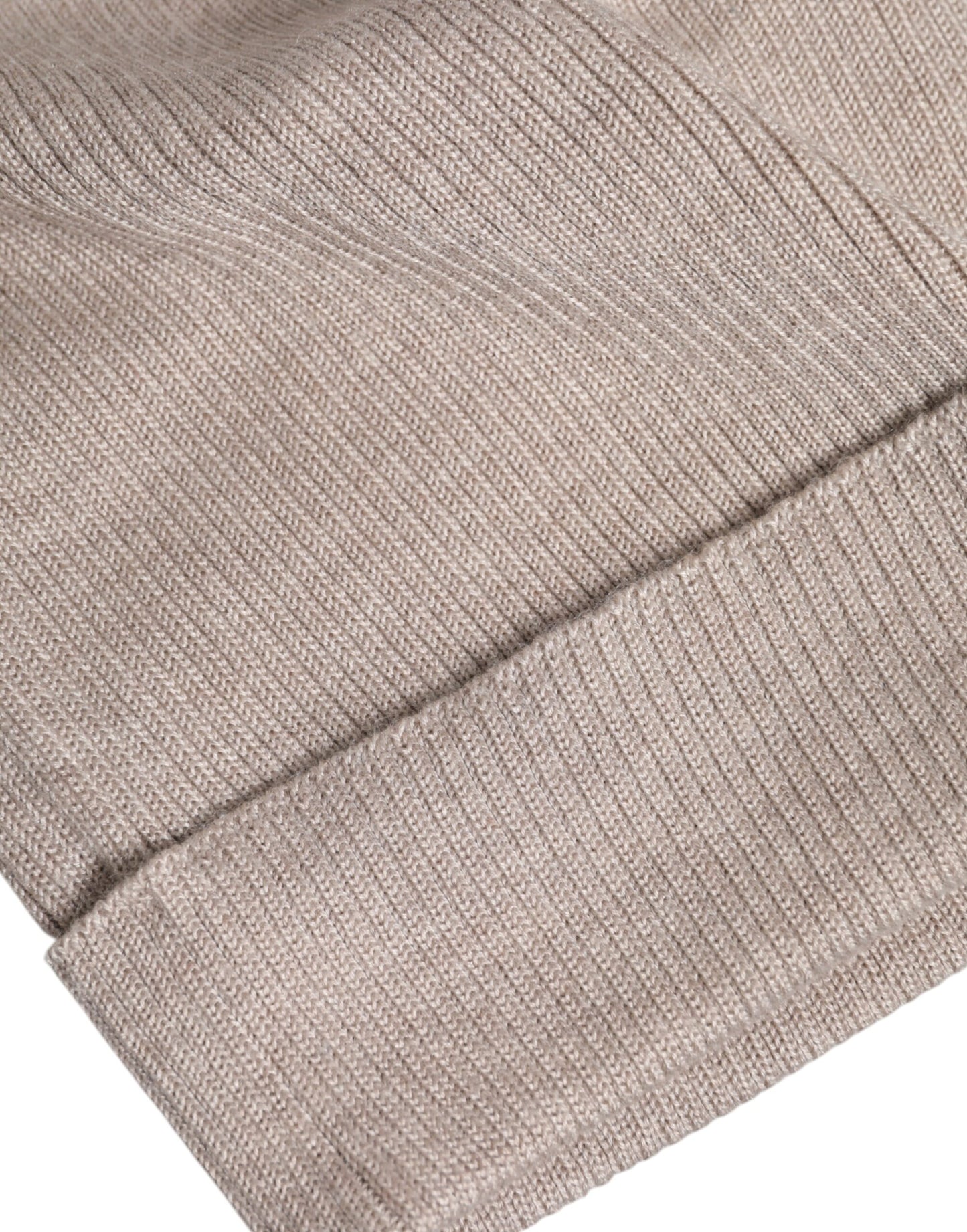 Dolce & Gabbana Beige Cashmere Knitted Winter Beanie Hat