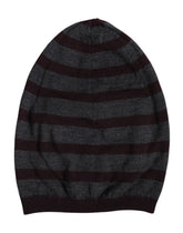 Dolce & Gabbana Gray Striped Wool Knitted Winter Beanie Hat