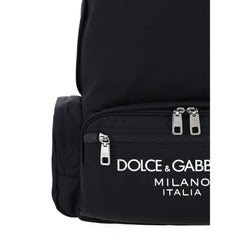 Dolce & Gabbana Black Nylon Backpack