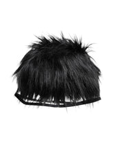 Dolce & Gabbana Black Faux Fur Bucket Hat