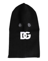 Dolce & Gabbana Black Cashmere Knitted Ski Mask Balaclava Hat