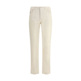 Brunello Cucinelli White Cotton Casual Pants