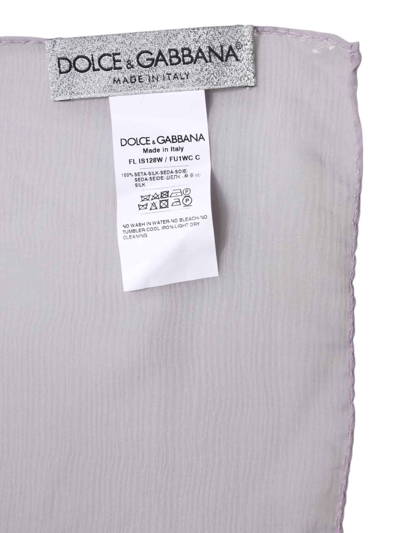 Dolce & Gabbana Lilla Silke Rektangulært Omslagssjalskjerf