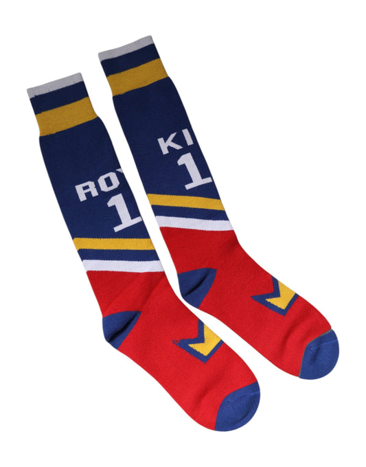 Dolce & Gabbana Multicolor Cotton Stretch Over Calf Socks