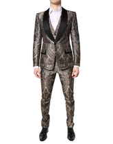 Dolce & Gabbana Multicolor Jacquard Single Breasted 3 Piece Suit