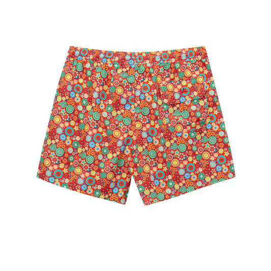 Isaia rød polyester badeshorts
