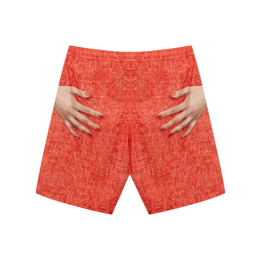 Isaia rød polyester badeshorts