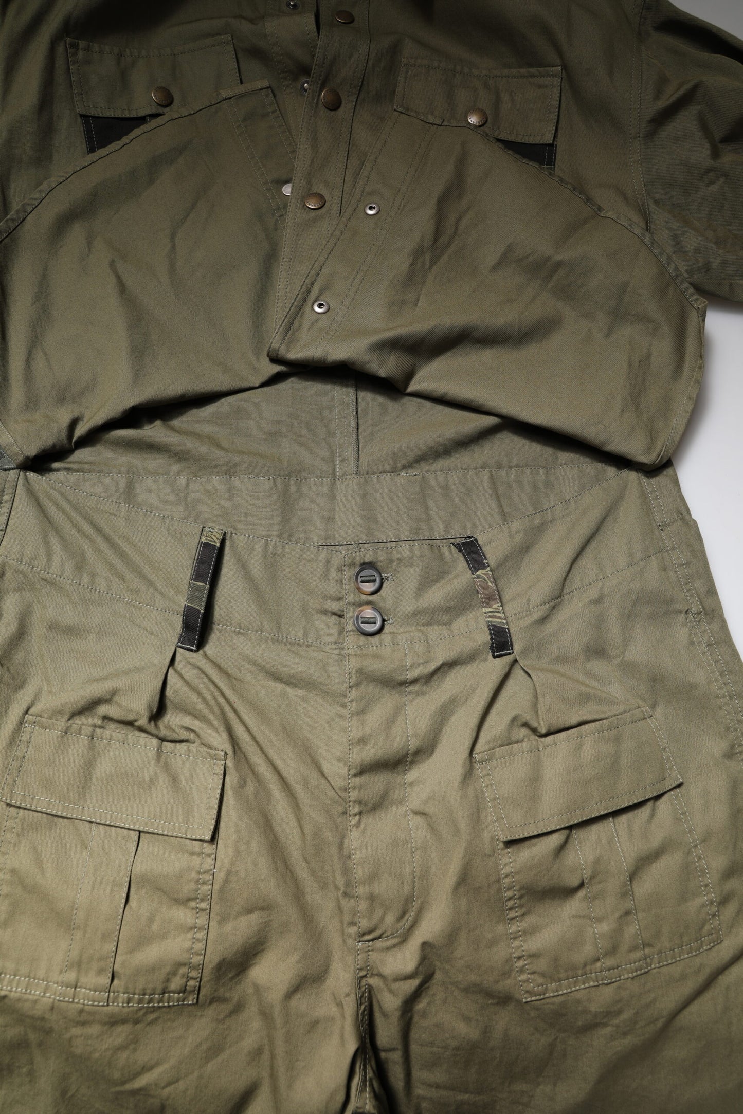 Dolce & Gabbana Brunt Bomulls Stretchigt Skjorta Byxor Casual Set
