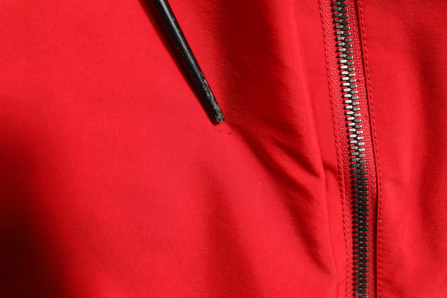 Dolce & Gabbana Röd Vit Nylon Hel Dragkedja Vindjacka