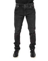 Dolce & Gabbana Gray Washed Cotton Skinny Denim Jeans