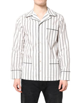 Dolce & Gabbana White Stripes Lounge Pajama Sleepwear Shirt
