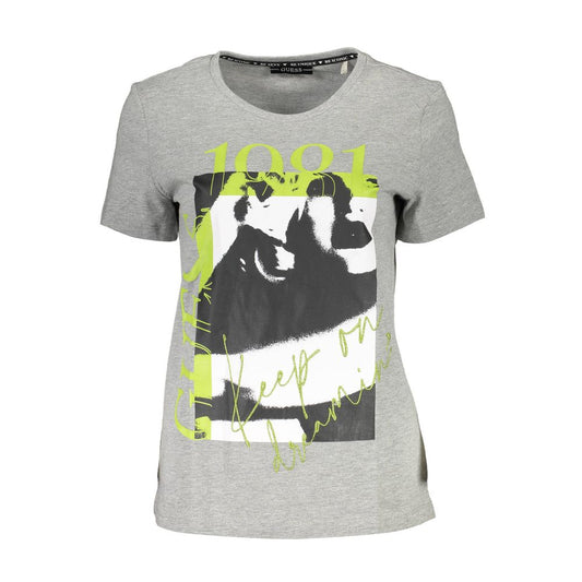 Guess Jeans Grå Bomull Unisex T-skjorte