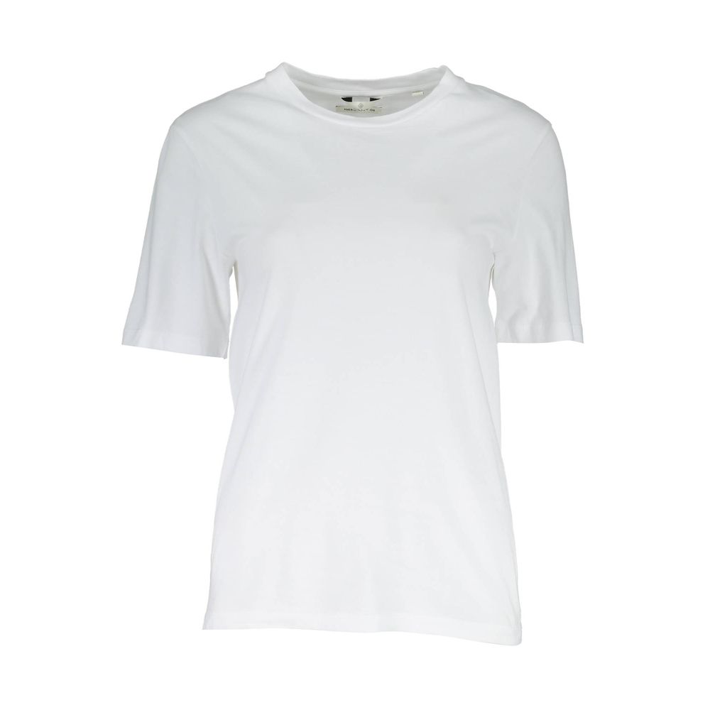 Vit bomulls-T-shirt för män