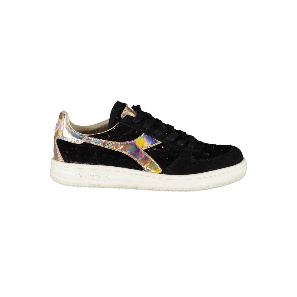 Diadora svarta lädersneakers för kvinnor