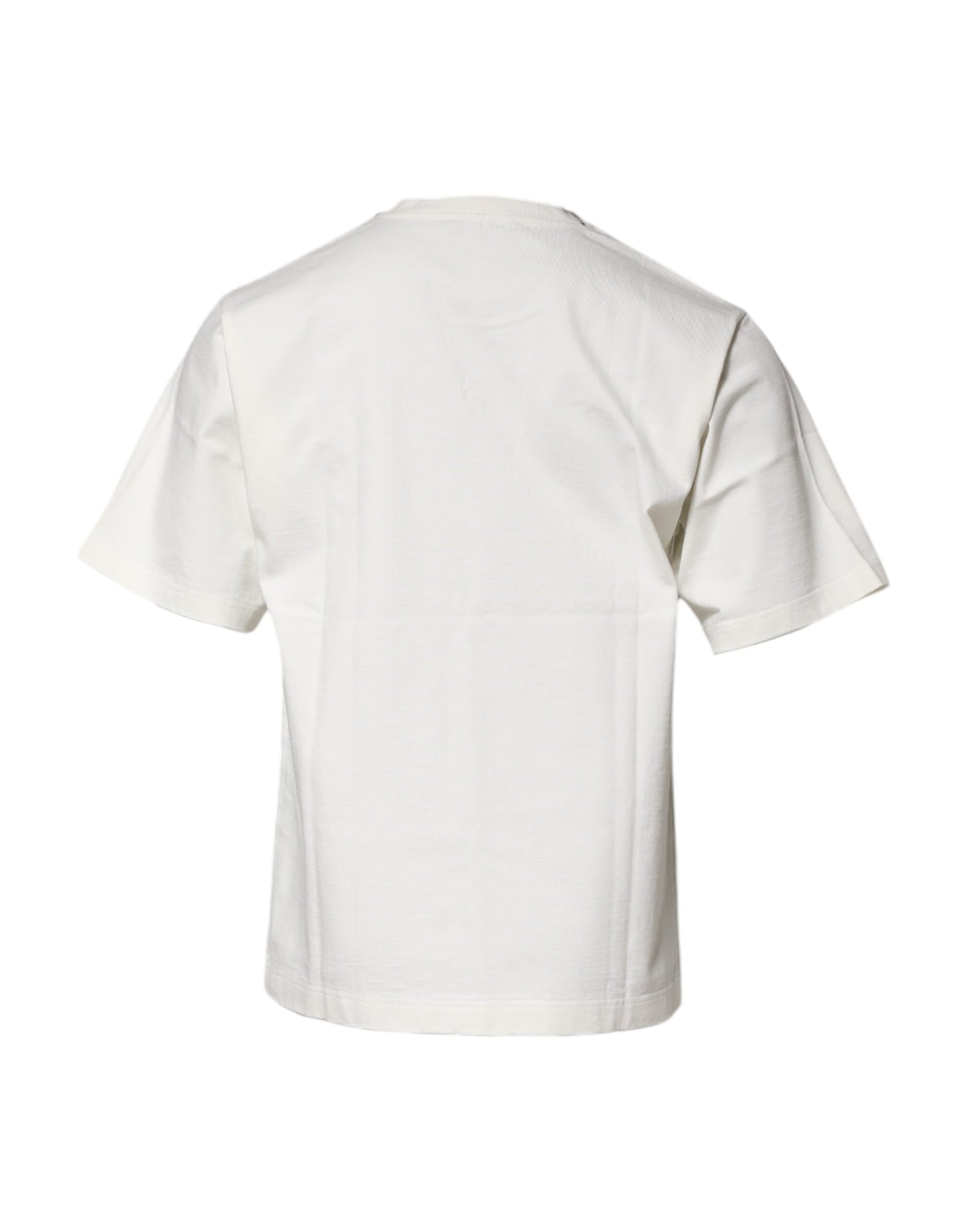 Dolce & Gabbana Hvit Bomull DG Logo Trykk Rund Hals T-skjorte