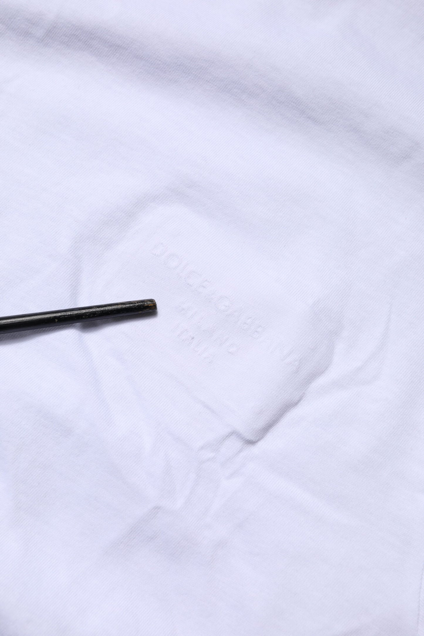 Dolce & Gabbana Vit bomulls-t-shirt med logotyp och rund halsringning