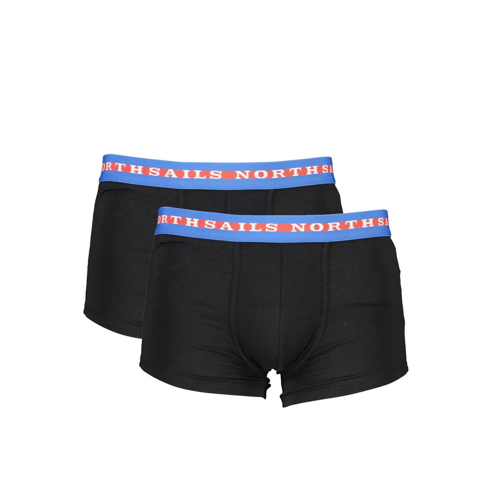 Svarta bomullsboxershorts för män, par