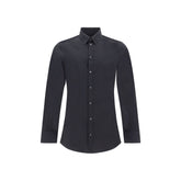 Dolce & Gabbana Black Elastane Dress Shirt
