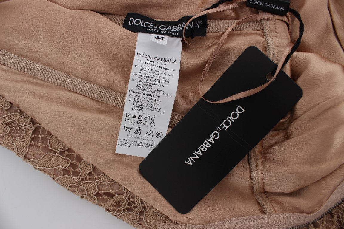 Dolce & Gabbana Rosa Blomsterkjole i Hel Lengde med Skjørt