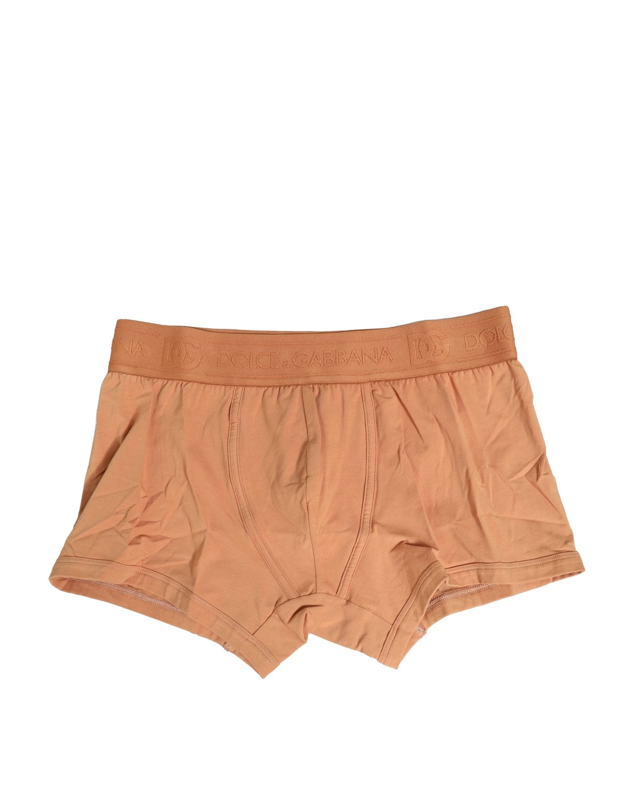 Bruna bomullsstretchiga boxerunderkläder