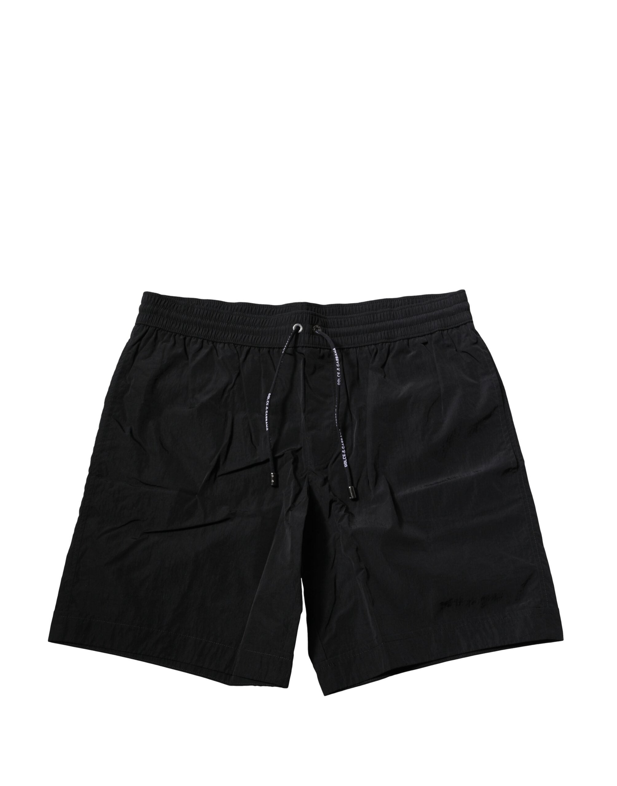 Svart polyester strandtøy herreshorts badetøy