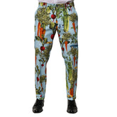 Dolce & Gabbana Multicolor Cotton Tapered Men Pants